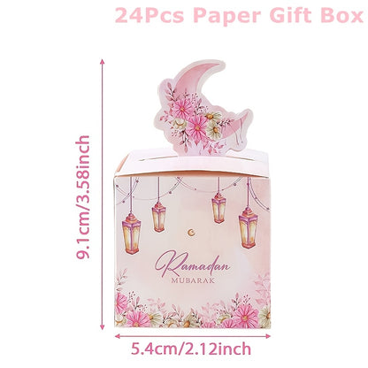 24pcs Ramadan Mubarak Gift Boxes