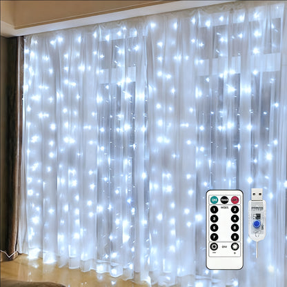 Christmas Curtain Lights