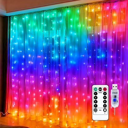Christmas Curtain Lights