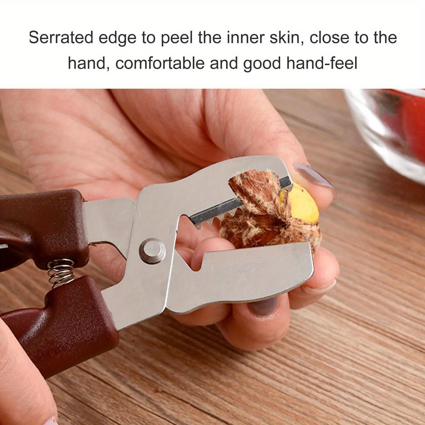 Durable Stainless Steel Chestnut Cracker & Nut Peeler - HazMarket