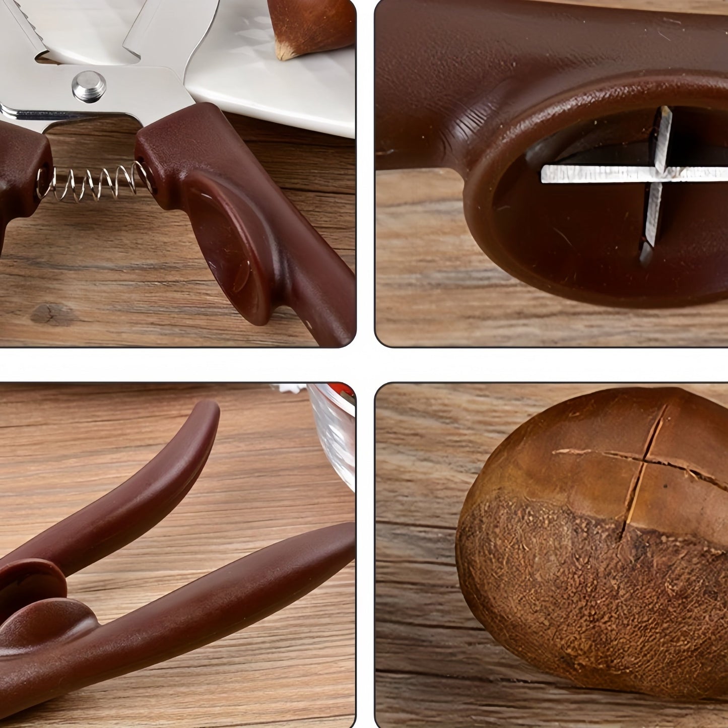 Durable Stainless Steel Chestnut Cracker & Nut Peeler - HazMarket