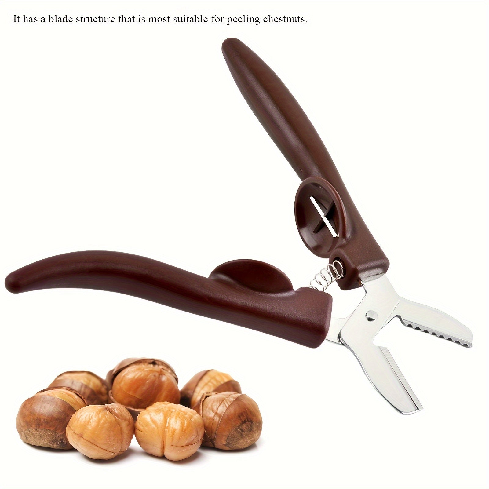 Durable Stainless Steel Chestnut Cracker & Nut Peeler - HazMarket