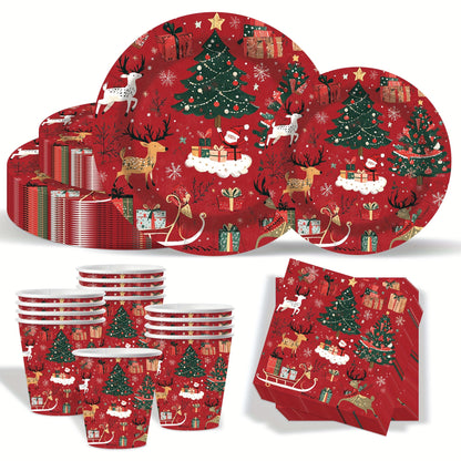 Christmas Disposable Tableware Set