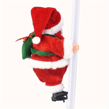 1 Set Singing & Moving Santa Claus Christmas Tree Climbing Decoration