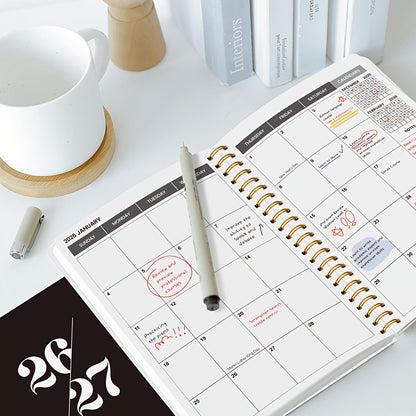 2026-2027 Two-Year Monthly Planner with Spiral Binding & Cover