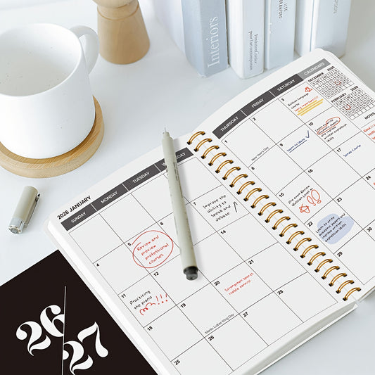 2026-2027 Two-Year Monthly Planner with Spiral Binding & Cover