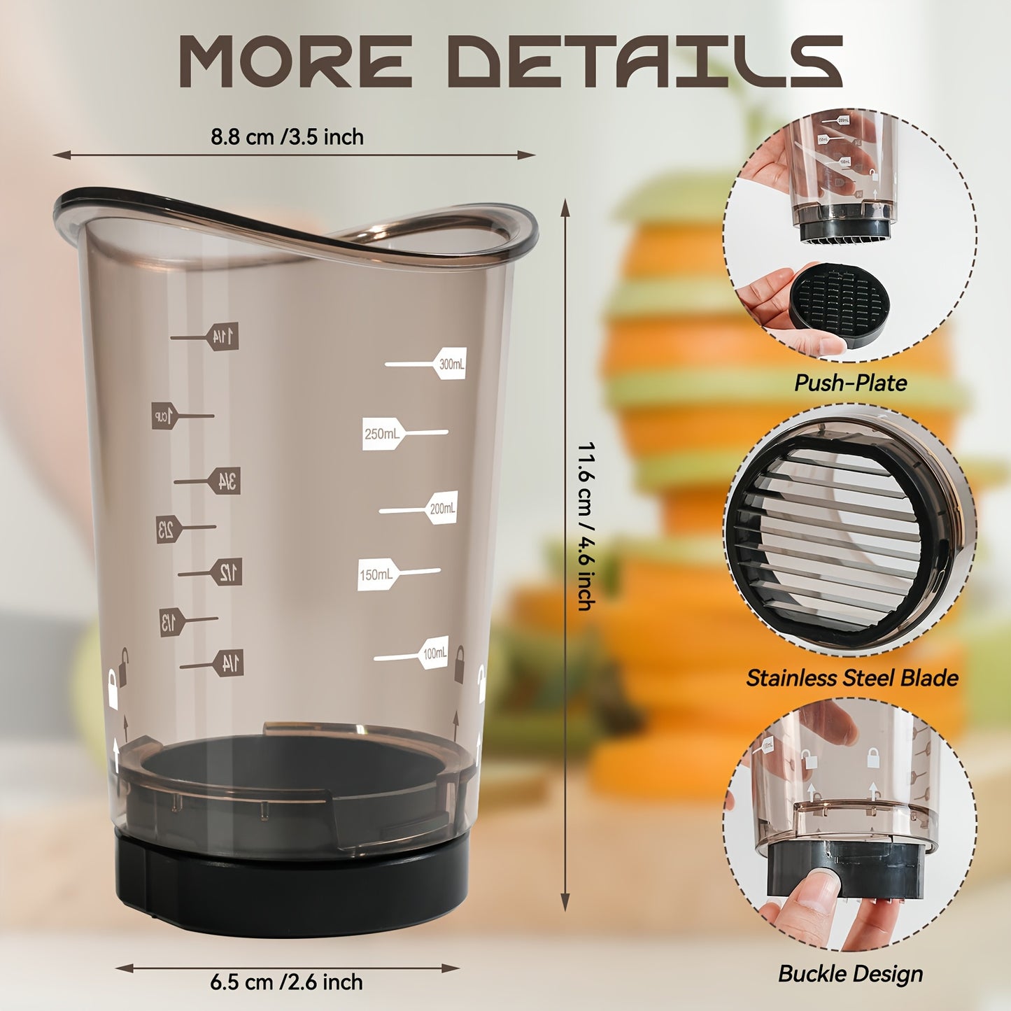 Heavy-Duty Manual Vegetable Chopper with Built-in Measurement Cup