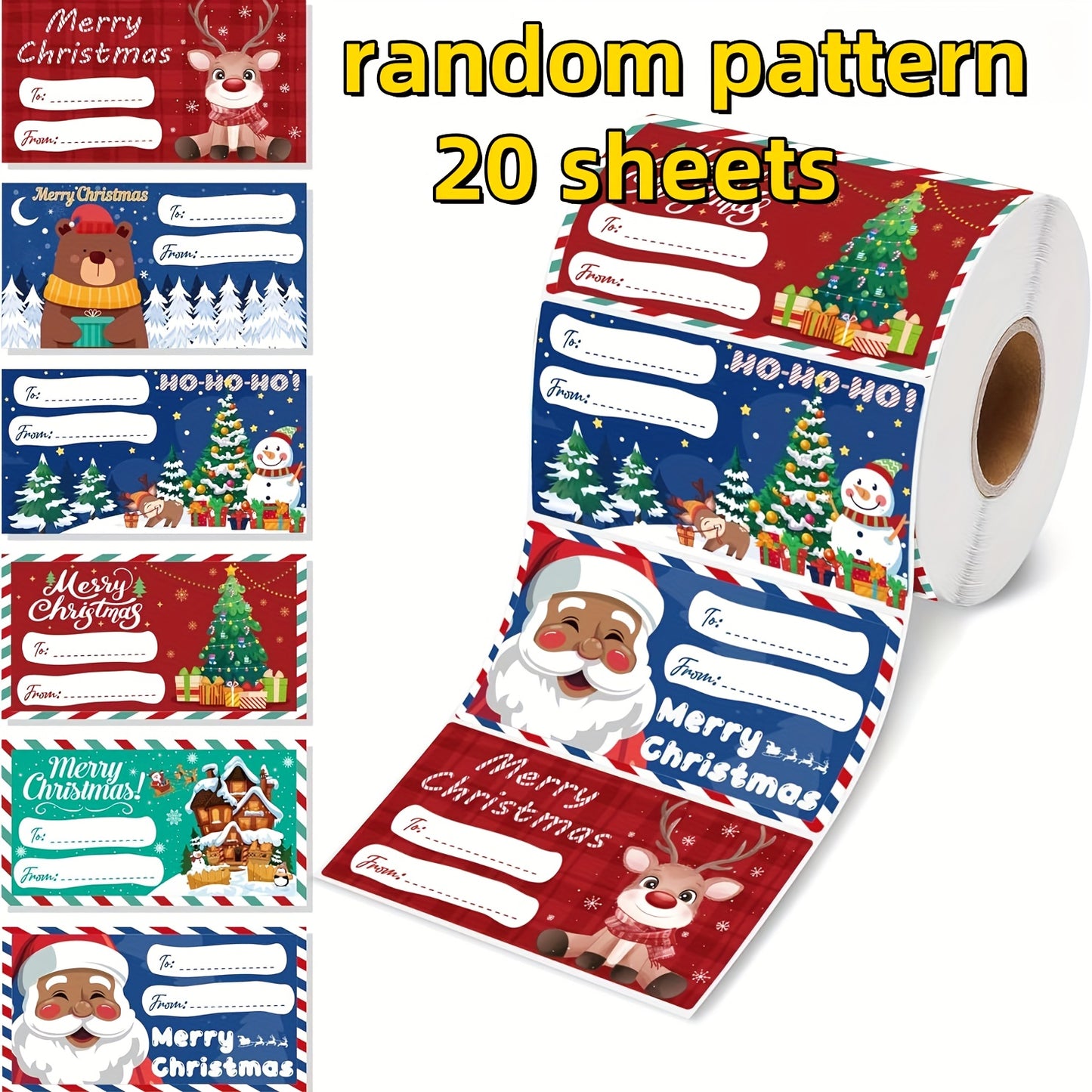 Self-Adhesive Christmas Gift Stickers