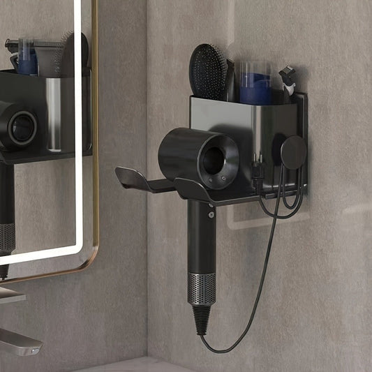 Multi-Functional Wall-Mounted Bathroom Organizer Rack