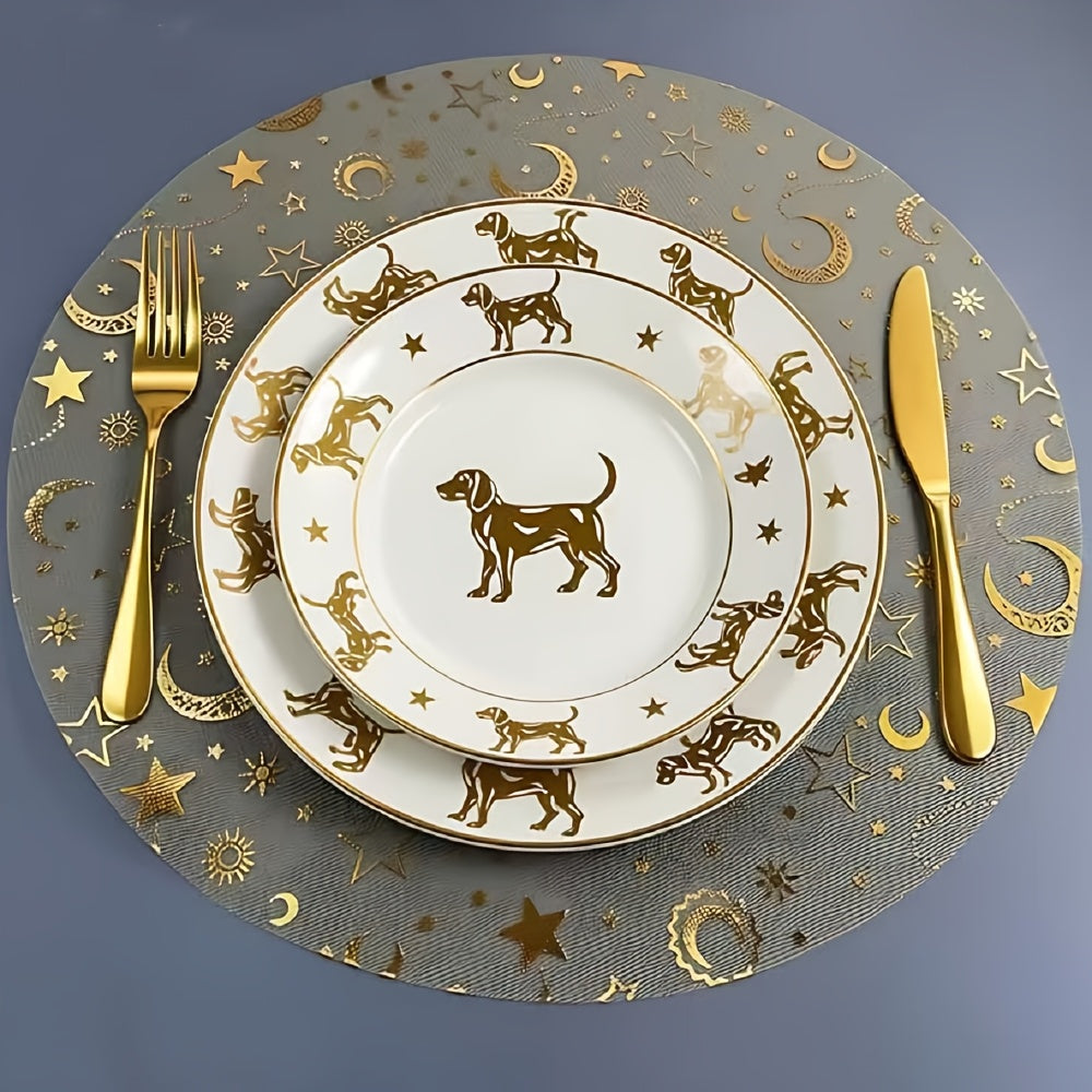 Ramadan Golden Round Table Mats