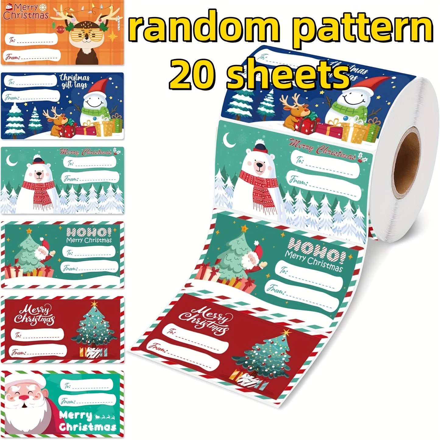 Self-Adhesive Christmas Gift Stickers