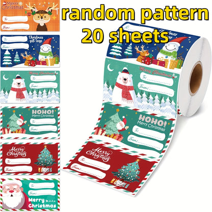 Self-Adhesive Christmas Gift Stickers