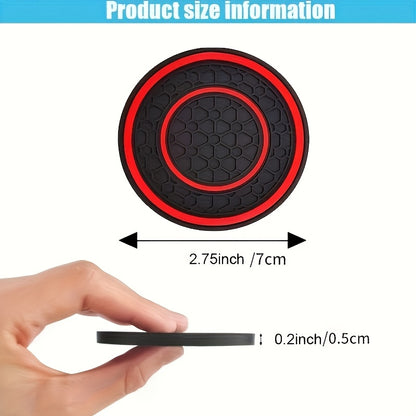 2pcs PVC Double Ring Car Cup Holder Pads