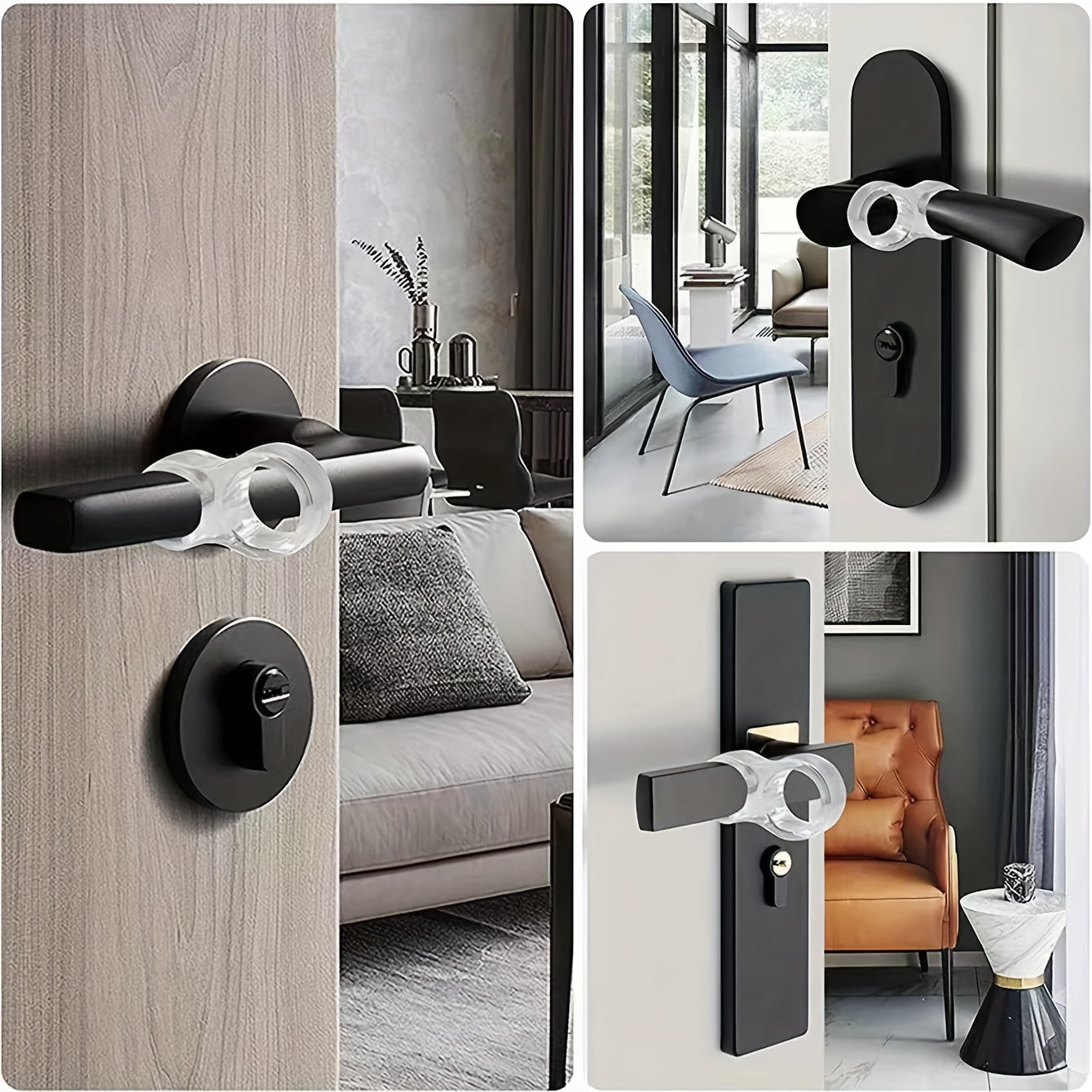 Invisible Anti-collision Wall Silent Door Handle