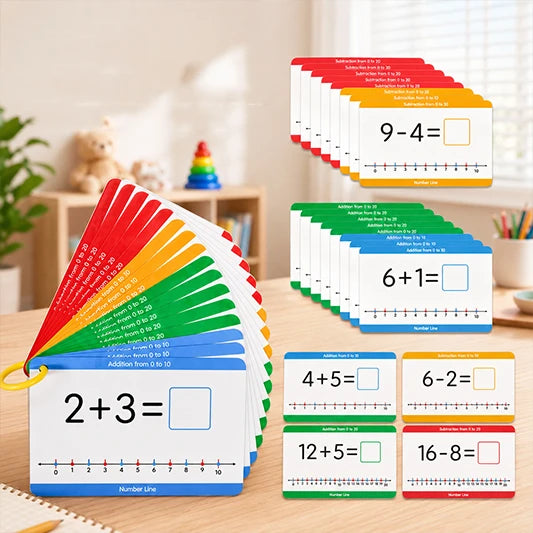 educational number flash cards set