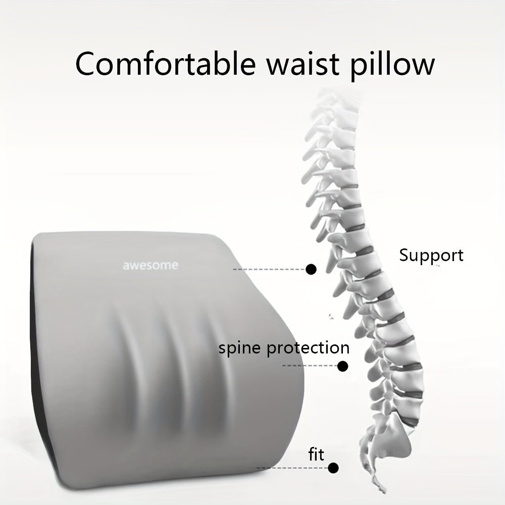 Ergonomic Memory Foam Lumbar Support Pillow for Car and Office Seats - HazMarket