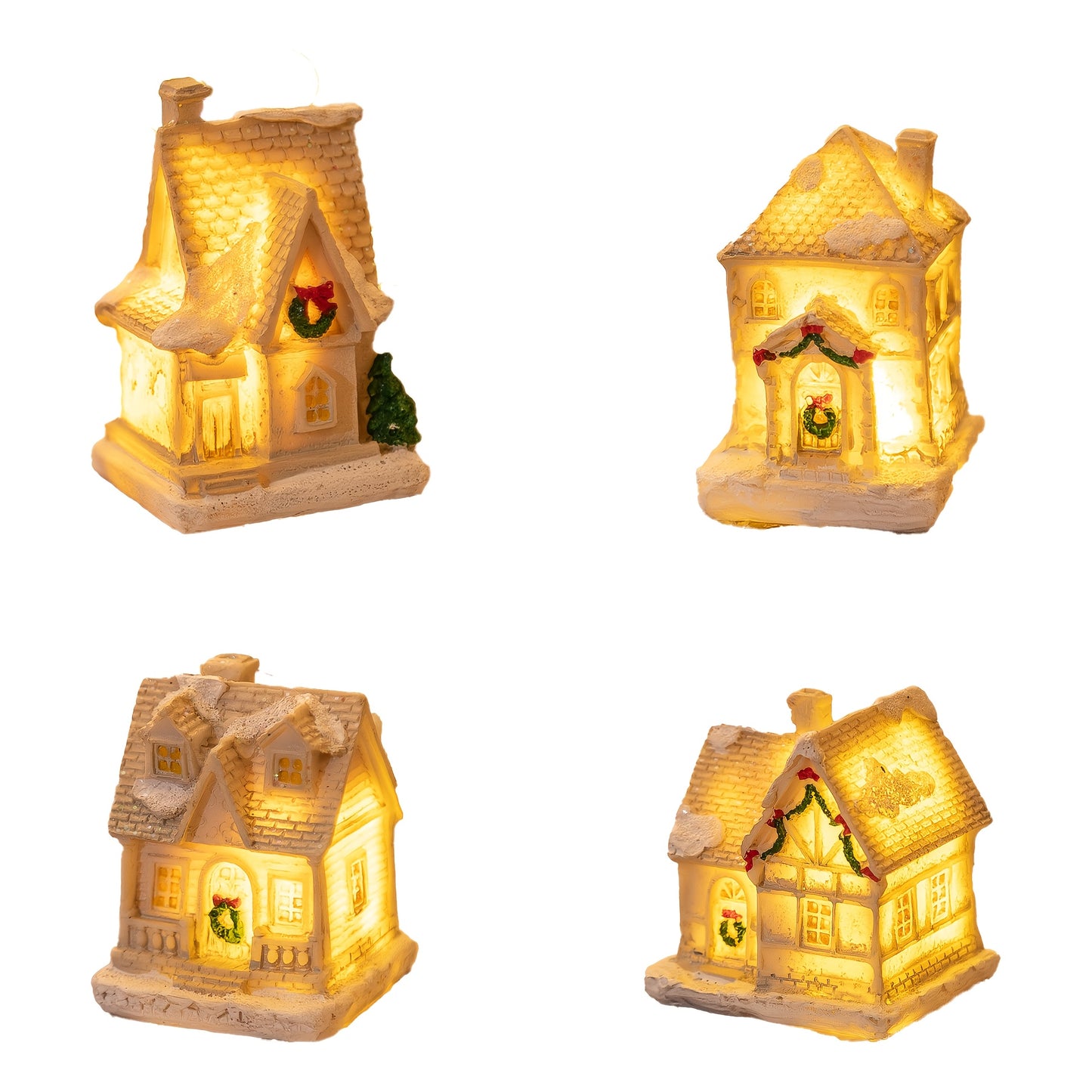 Enchanting Glowing Resin Christmas House
