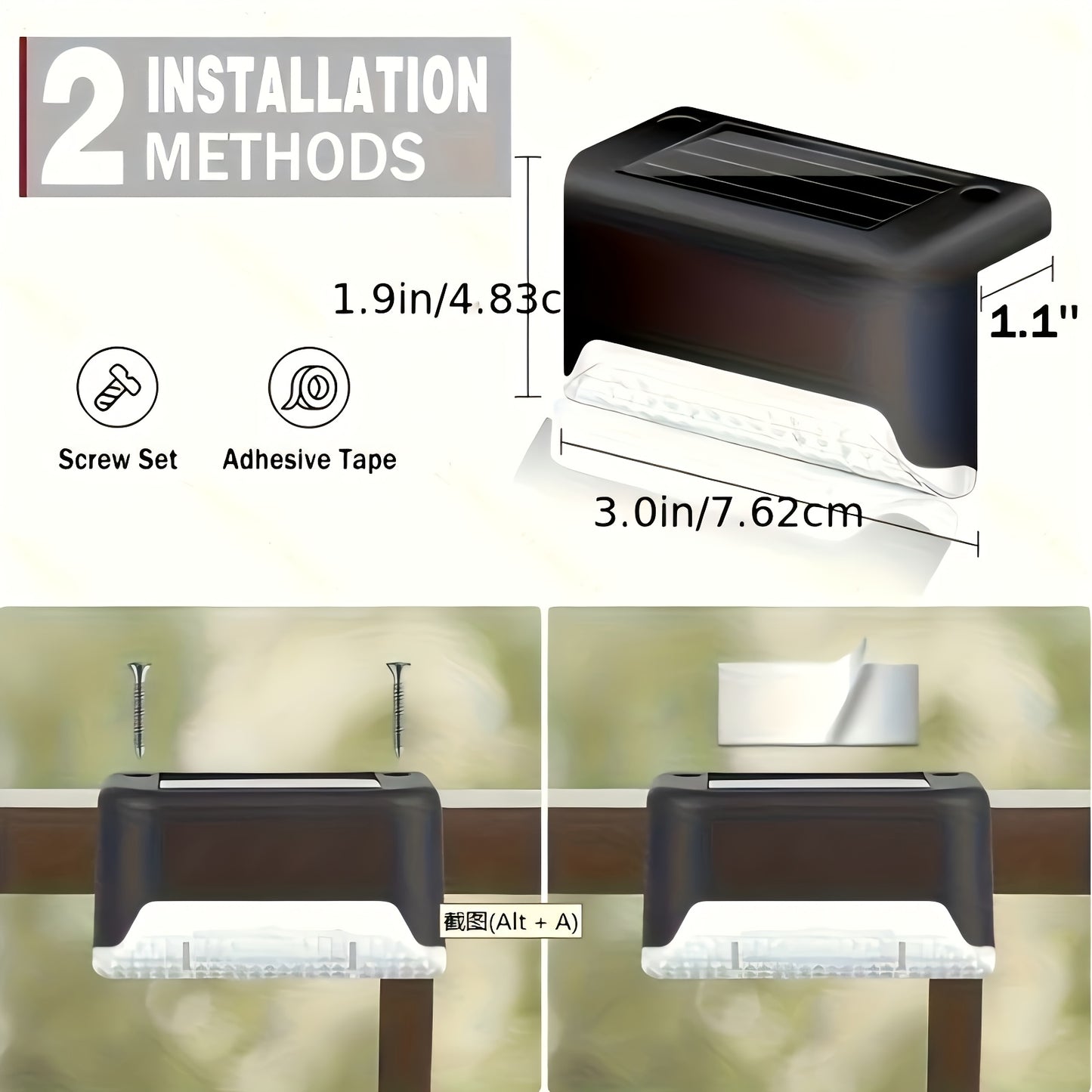 10pcs Solar Step Outdoor Lights