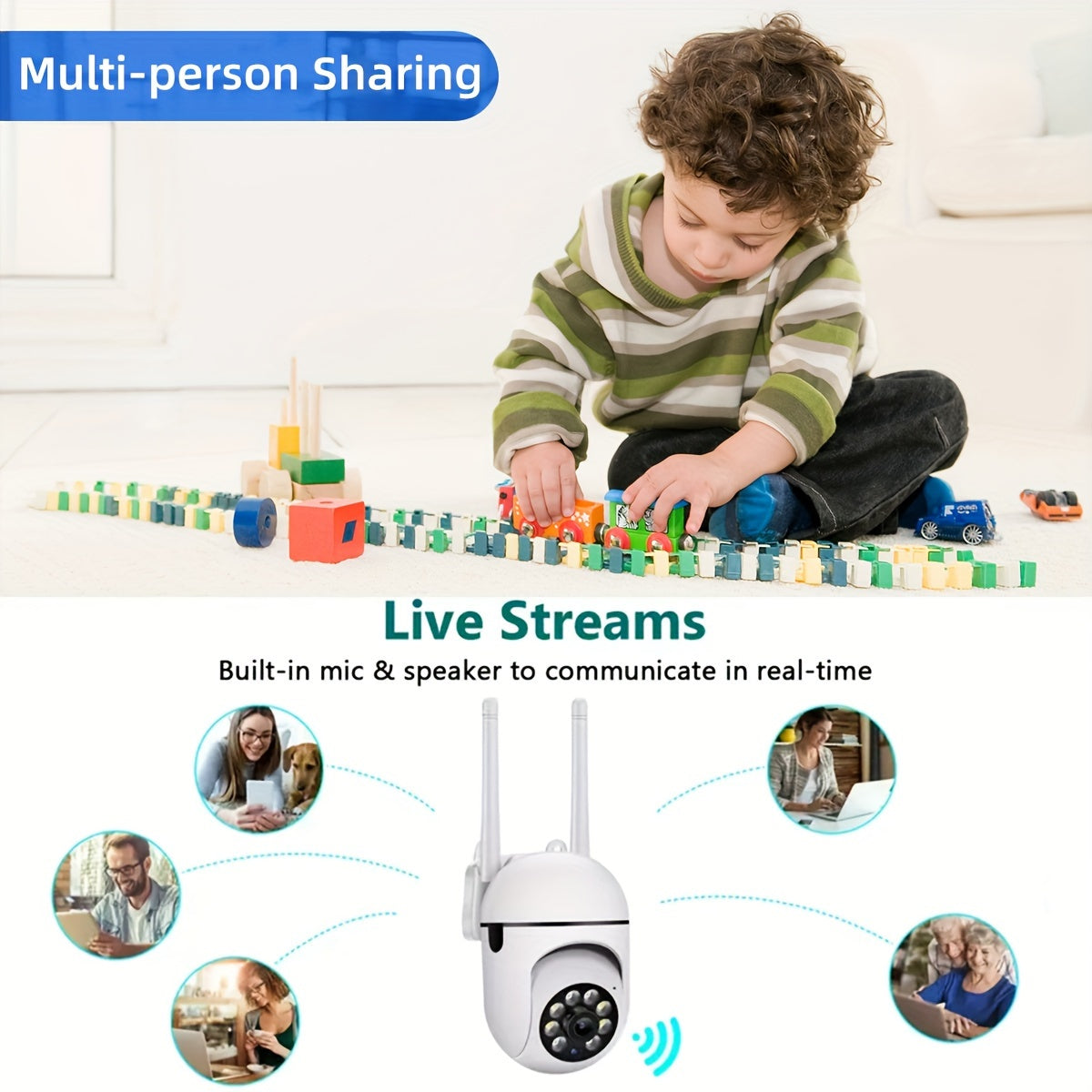 Wi-Fi Smart Home Security Camera With Motion Tracking