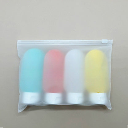 4pcs Refillable Silicone Travel Bottle Set