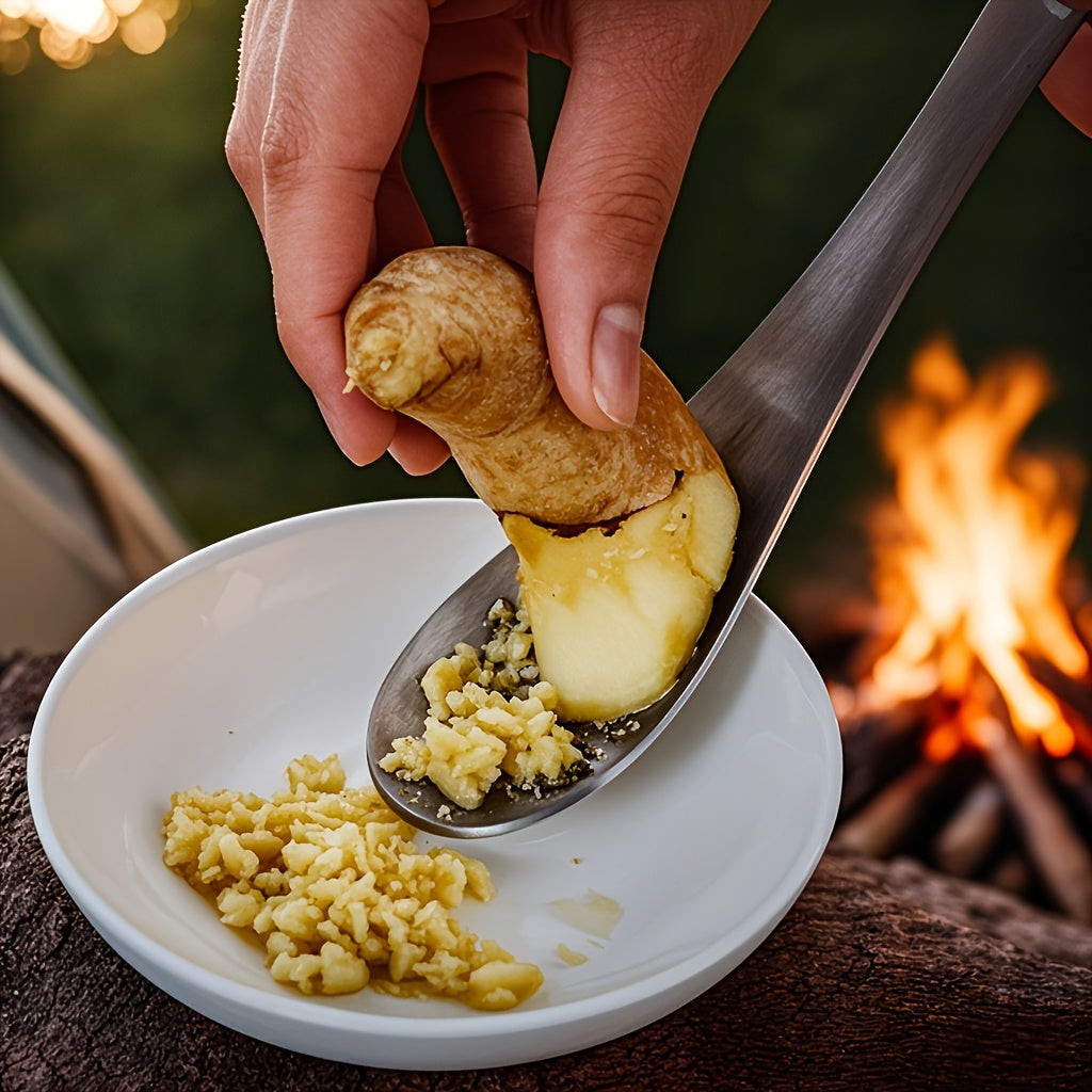 Stainless Steel Manual Garlic and Ginger Grinder Spoon