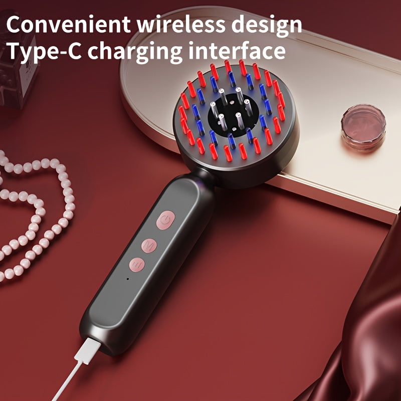 Portable Electric Scalp Massager with Essential Oil Applicator