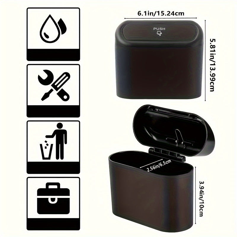 Mini Car Trash Cans with Lids 2pcs