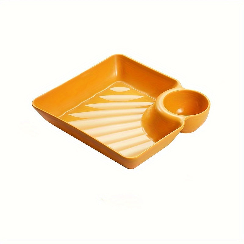 2pcs Plastic Food Serving Plates