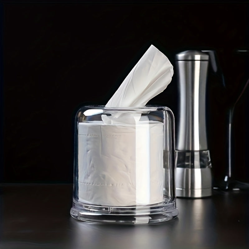 Acrylic Round Transparent Tissue Box