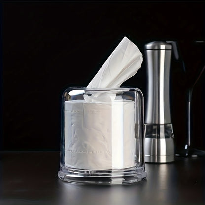Acrylic Round Transparent Tissue Box