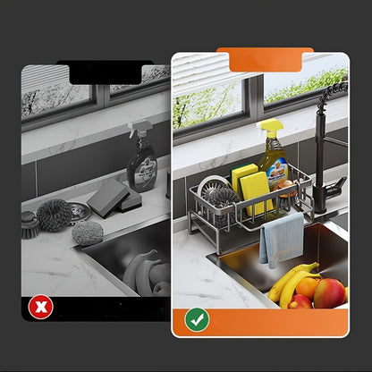 Space-Saving Kitchen Sink Organizer & Storage Rack