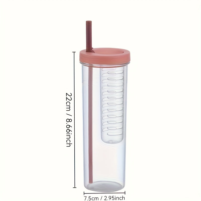 Collapsible Straw Water Cup with Divider