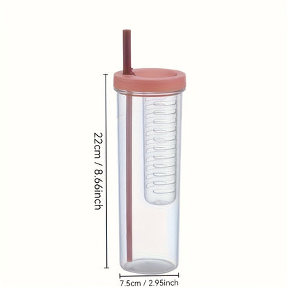 Collapsible Straw Water Cup with Divider