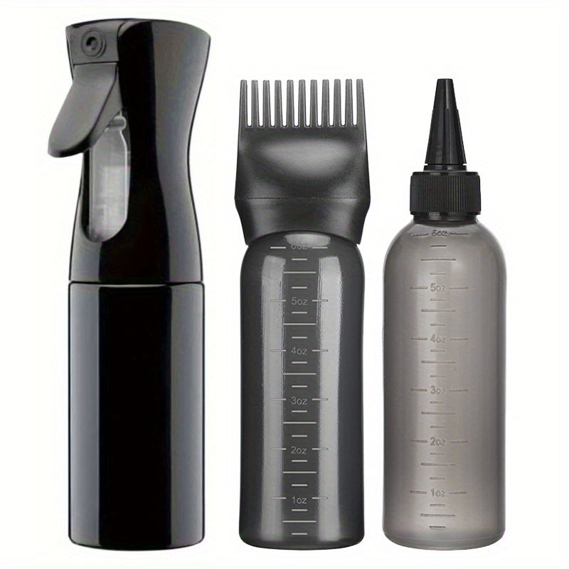 Refillable Spray Bottle, Comb Applicator & Squeeze Bottle Kit