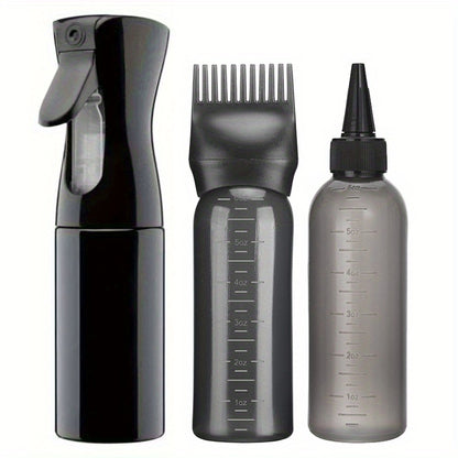 Refillable Spray Bottle, Comb Applicator & Squeeze Bottle Kit