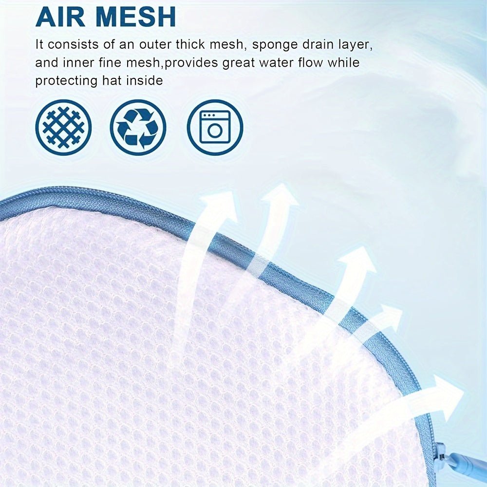 Hat Cleaning Kit with Zippered Polyester Mesh Bag with Hat Holder - HazMarket