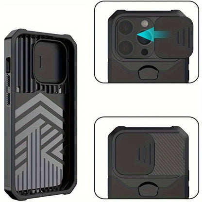 Heavy - Duty Shockproof iPhone Case with a Metal Stand And Card Slot - HazMarket
