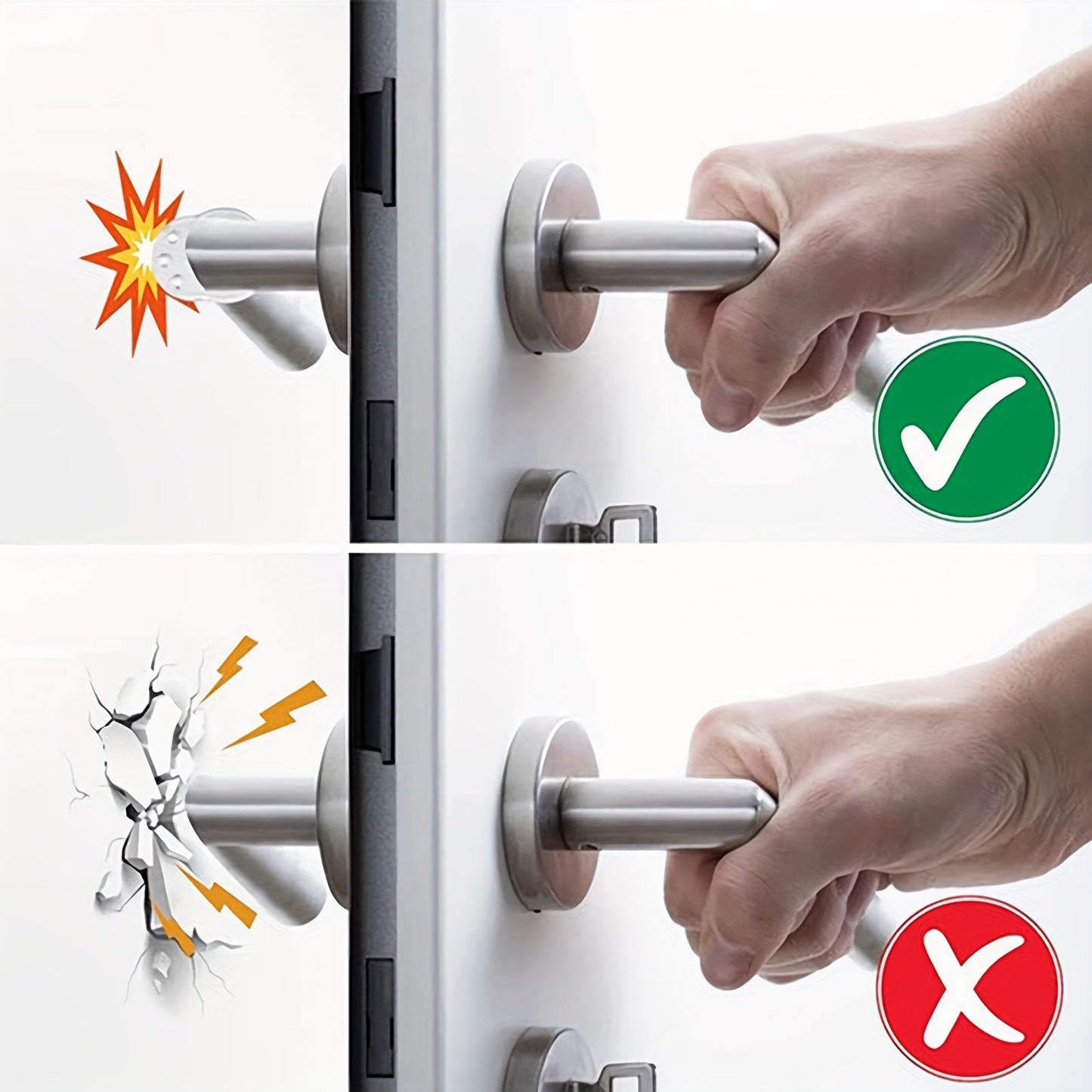 Invisible Anti - collision Wall Silent Door Handle - HazMarket