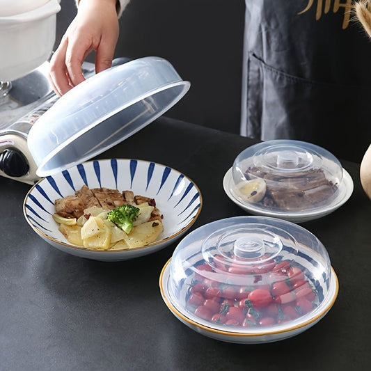 Microwave - Safe Round Plastic Bowl Cover - Fresh Preserving Lid for Kitchen and Dining - HazMarket