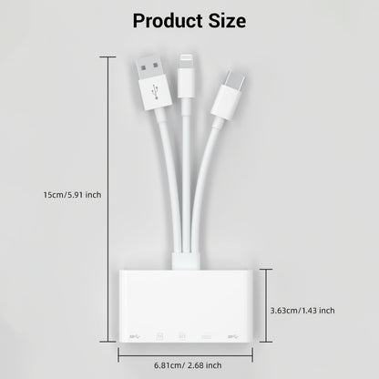 Multi - Device Memory Card Reader with Micro SD & SD Card Slots - HazMarket