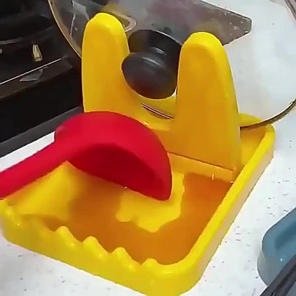 Multifunctional Foldable Plastic Kitchen Utensil Holder with Pot Lid Stand - HazMarket