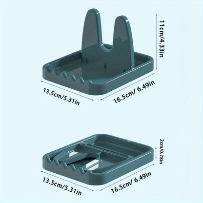 Multifunctional Foldable Plastic Kitchen Utensil Holder with Pot Lid Stand - HazMarket