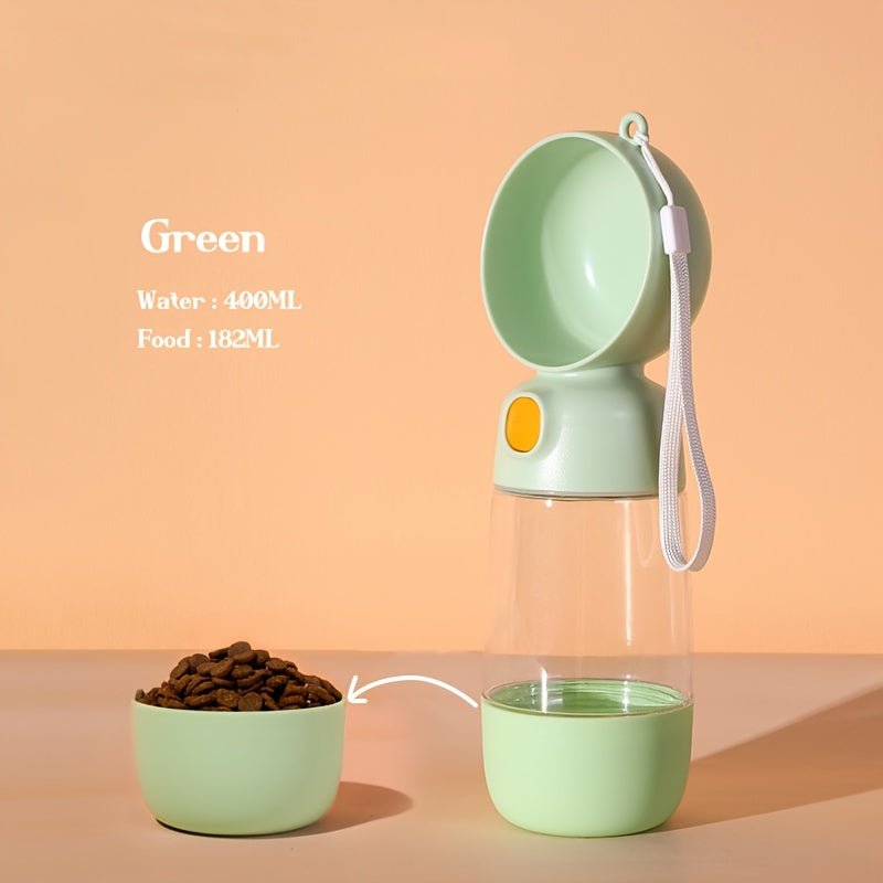 Portable Dog Water Bottle with Integrated Grain Dispenser - HazMarket