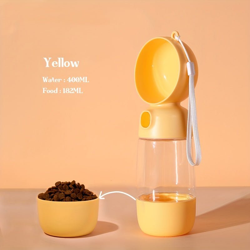 Portable Dog Water Bottle with Integrated Grain Dispenser - HazMarket