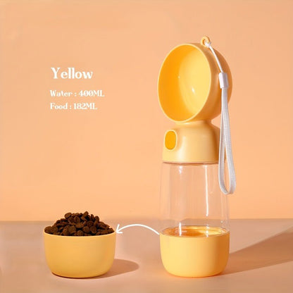 Portable Dog Water Bottle with Integrated Grain Dispenser - HazMarket