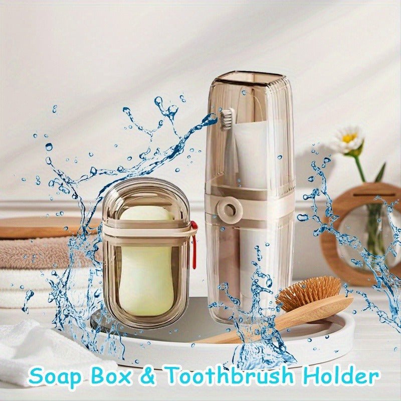 Portable Travel Soap Case and Toothbrush Holder Set - HazMarket
