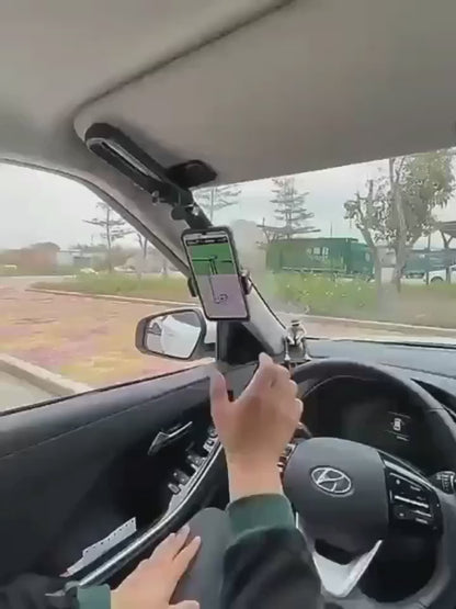 360° Rotatable Car Sun Visor Smartphone Mount and Dashboard Compatible
