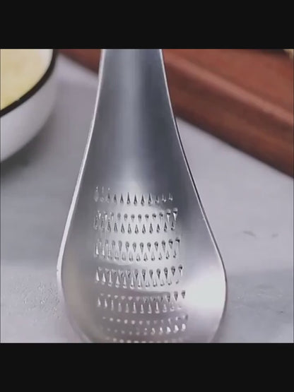 Stainless Steel Manual Garlic and Ginger Grinder Spoon
