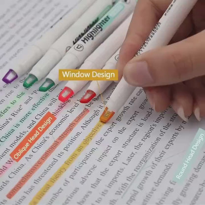 6pcs Visible Window Highlighter
