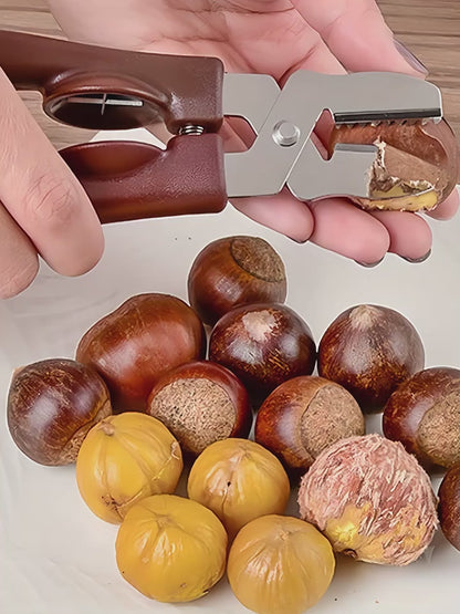Durable Stainless Steel Chestnut Cracker & Nut Peeler
